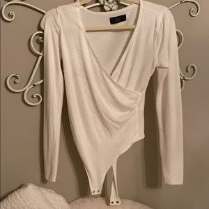 Fuzzy White Body Suit